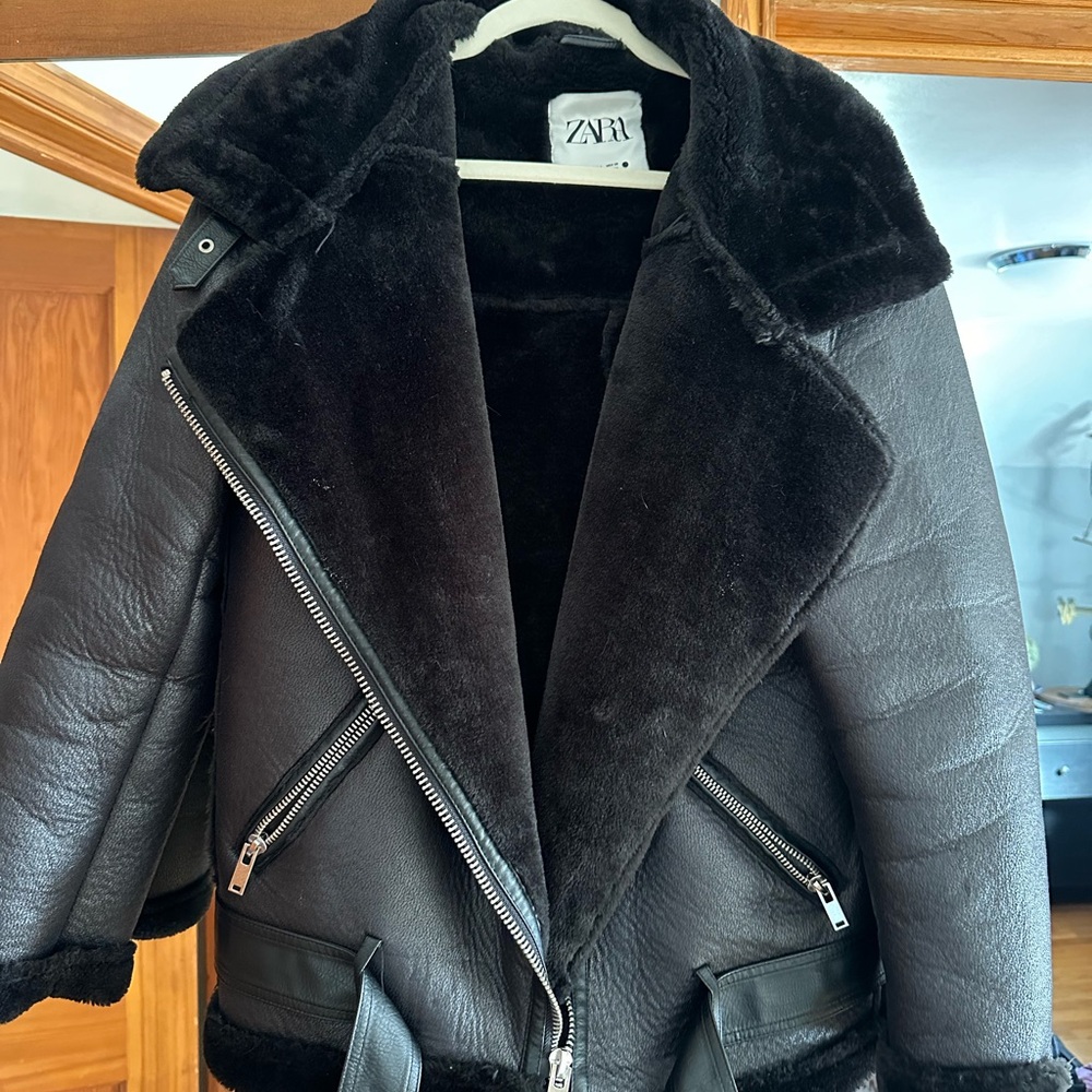 Zara Black Leather Jacket
